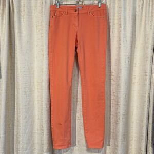 J. McLaughlin Women's 4 Lexi Jeans‎ Mid Rise Slim Ankle Stretch Denim Orange SEE